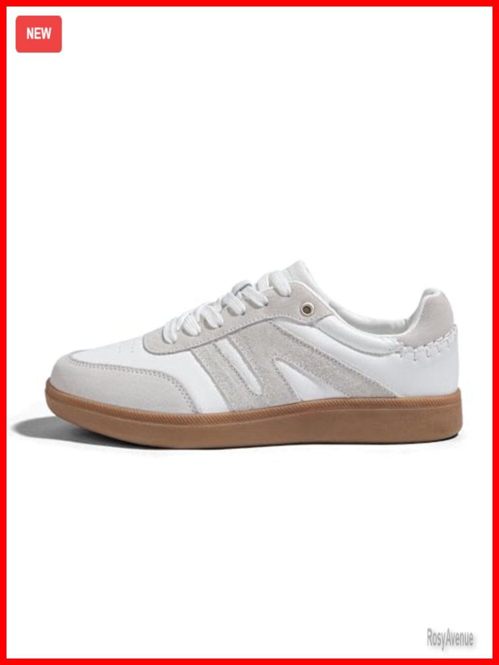 Women Retro Gum Sole Fashion Sneakers Suede Leather Lace-Up